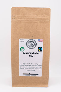 Organic Fair Trade Madi’s Mocha Mix Coffee — coffee package, image 1