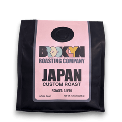 Japan Custom Medium-Dark Coffee Blend retail coffee bag