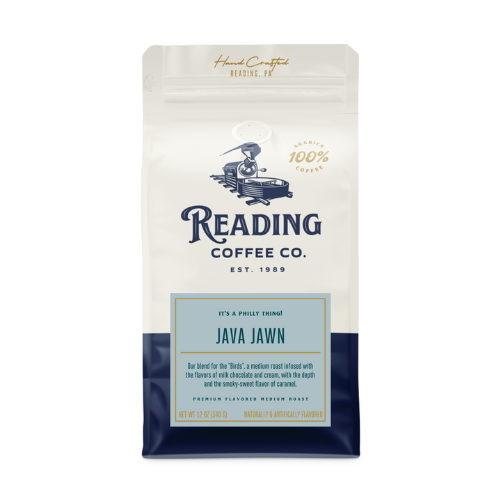 Bag of medium roast coffee from Blend with notes of Chocolate