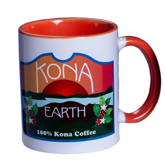 Kona Earth coffee and mug gift set detail