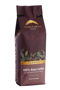 Kona Earth 100% Kona Classic medium roast coffee bag