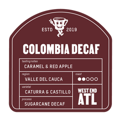 Colombia Sugarcane Decaf by Portrait Coffee — coffee bag label, image 2 of 4
