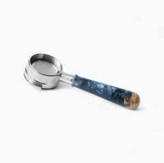 Walnut and resin handle bottomless espresso portafilter
