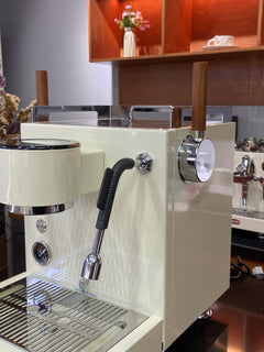 Turin MC3 espresso machine — drip-tray and work-area detail 8