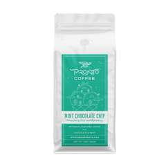 Mint Chocolate Chip flavored coffee bag front
