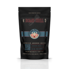 Freedom Bear Bomb Shell Light Roast Coffee bag with Bomb Shell lettering
