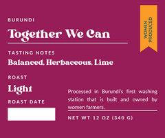 East View Together We Can Burundi release label artwork
