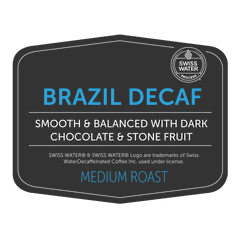 Brazil Decaf by Nossa Familia Coffee — coffee bag label, image 12 of 13
