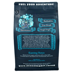 Dragon Roast Necromancer Sumatra Dark Roast — Bag of specialty roast coffee from Origin Unknown with notes of Rich Flavors — image 3