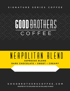 Neapolitan Dark Roast Espresso Blend by Good Brothers Coffee LLC. — coffee package, image 1 of 2