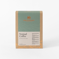 Front-facing Pink Elephant Nomad package and origin label