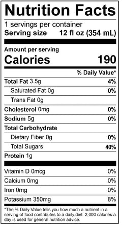 WOKE Oat Milk Sweet Cream Canned Coffee 4-Pack Canned coffee nutrition facts label — image 2