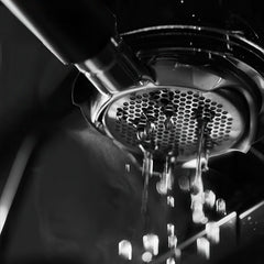High-extraction Italian-style bottomed portafilter handle