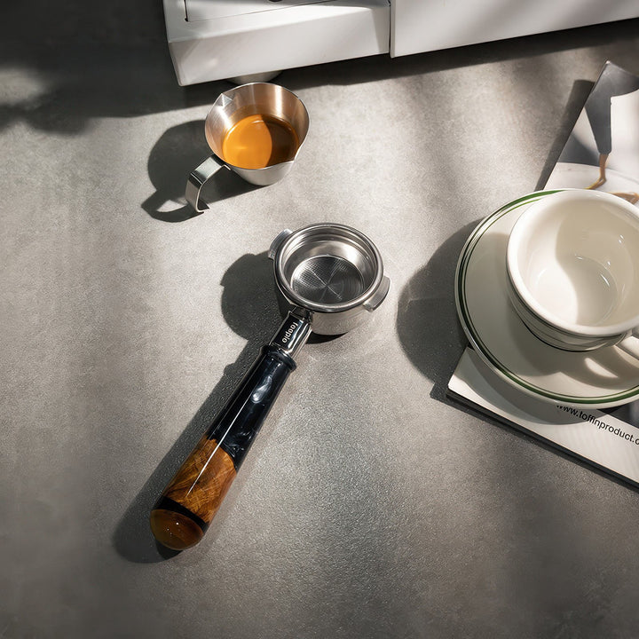 Walnut & Resin Handle Bottomless Portafilter