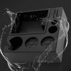 Lab-style coffee bean storage rack detail