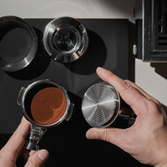 High-extraction Italian-style bottomed portafilter handle