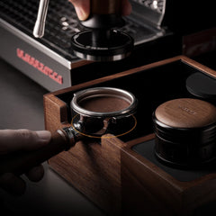Multi-function coffee tamping station detail