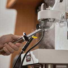 Espresso machine steam wand cleaning brush