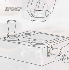 Lab-style coffee bean storage rack detail
