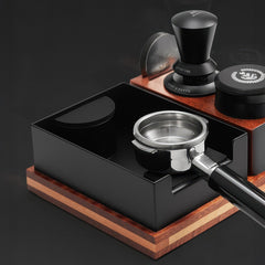 Multi-function coffee tamping station detail