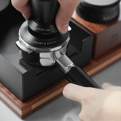 Multi-function coffee tamping station detail