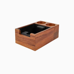 Lab-style coffee bean storage rack detail