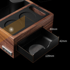 Multi-function coffee tamping station detail
