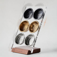 Multi-function coffee tamping station detail