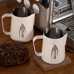 Walnut wood espresso tamping station detail