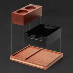 Multi-function coffee tamping station detail
