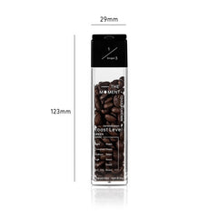 Lab-style coffee bean storage rack detail