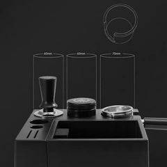 Lab-style coffee bean storage rack detail