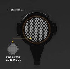 High-extraction Italian-style bottomed portafilter handle