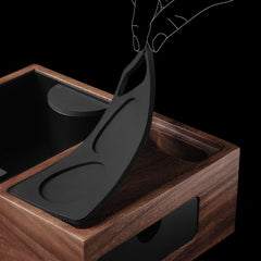 Multi-function coffee tamping station detail