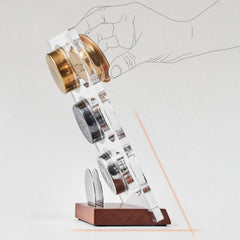 Multi-function coffee tamping station detail
