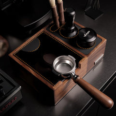 Multi-function coffee tamping station detail