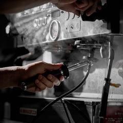 Espresso machine steam wand cleaning brush