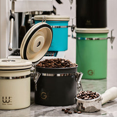 Airtight coffee bean storage canister
