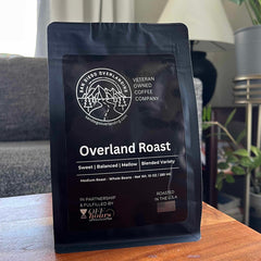 Off Hours Overland Roast package and outdoor artwork