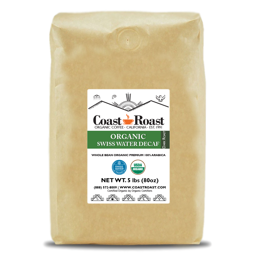 Organic Swiss Water Decaf Whole Bean Coffee