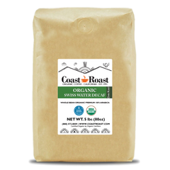 Coast Roast Organic Peru Swiss Water Decaf — Five-pound Swiss Water decaf coffee bag — image 2