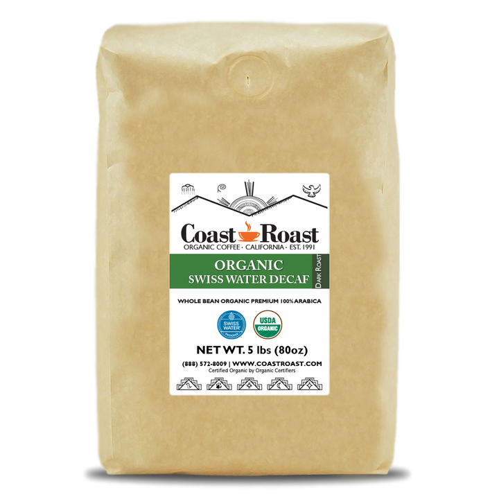 Organic Swiss Water Decaf Whole Bean Coffee