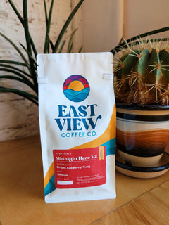 East View Midnight Hero V.2 Guatemala decaf coffee bag