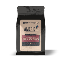 America Coffee Co. Papua New Guinea Chimbu Coffee whole-bean package