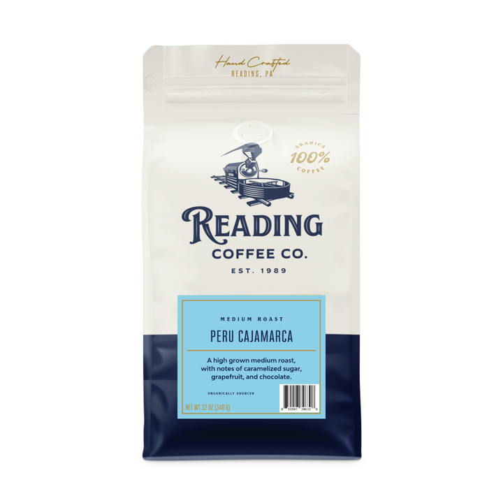 Bag of medium roast coffee from Origin Unknown with notes of Chocolate, Fruity