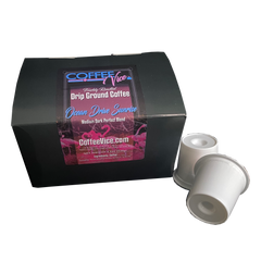 CoffeeVice Ocean Drive Sunrise pod box and individual pods