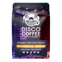 Front of Disco Psychedelic Sunrise coffee bag