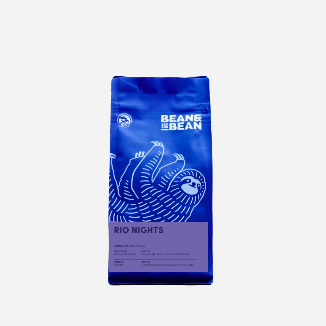 Bag of dark roast coffee from Origin Unknown with notes of Chocolate