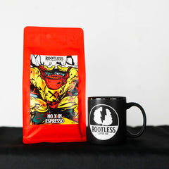 Rootless No X in Espresso Brazil Medium Roast Coffee — RootlessCoffee Combo Bag Mug NoX (view 4)