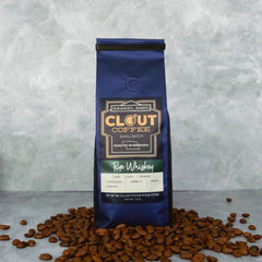 Clout Rye Whiskey Barrel-Aged Coffee 16 oz — alternate rye coffee presentation